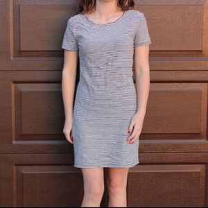 Knee length stripped dress